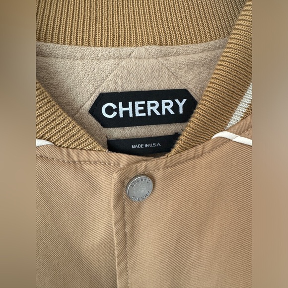 CHERRY LA Western Teddy Jacket Bomber in Camel Size S - Picture 5 of 14